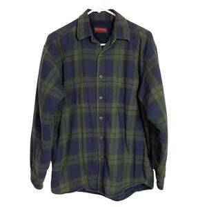 Wolverine Shacket Shirt‎ Jacket Mens M Black Watch Plaid Flannel Fleece Lined